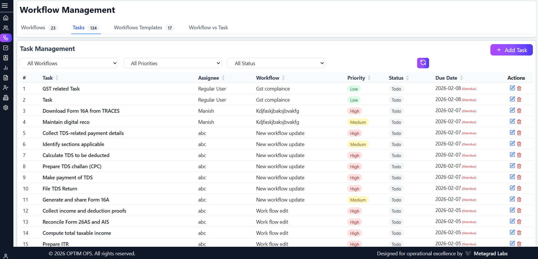 Workflow Management